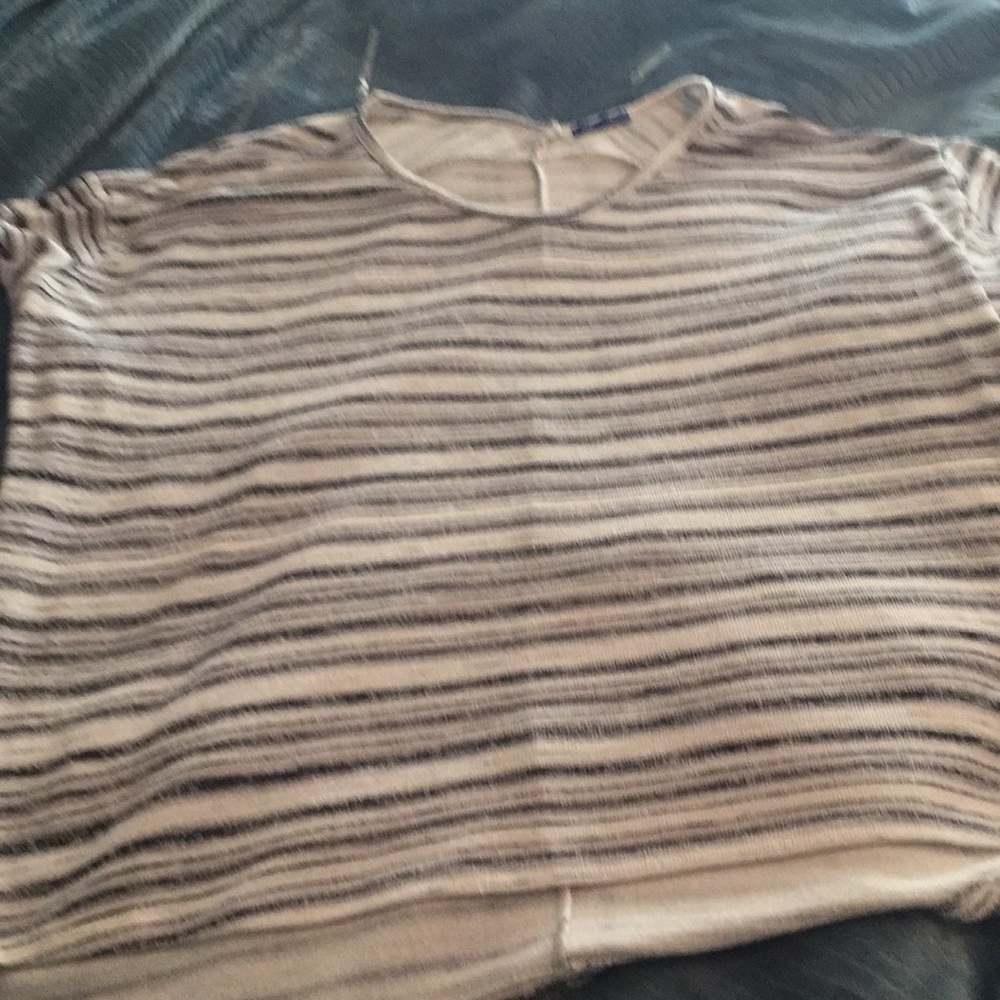 Black, white and grey striped Tunic